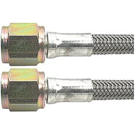 Allstar Performance 28 in. -4 & -4 Straight No.4 Braided Steel Brake Lines ALL46400-28
